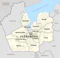 Map of the boroughs of Flensburg