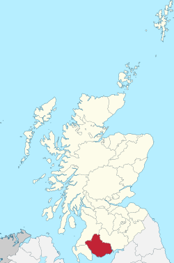 Location of Kirkcudbrightshire