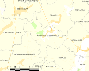 Poziția localității Aisonville-et-Bernoville