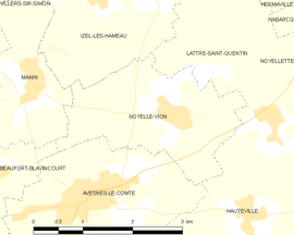 Mapa obce Noyelle-Vion