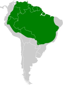 Distribución geográfica de la tángara picoplata.