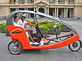 Rickshaw, eller pedicab, i Australia.