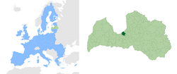 Location of Riga