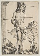 Saint Sebastian Bound to the Column MET DP815379.jpg