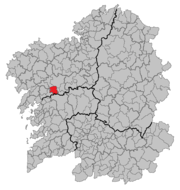 Localização do município de Teio na Galiza