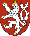 El «León de Bohemia», escudo del antiguo Reino de Bohemia y actuales armas menores de la República Checa