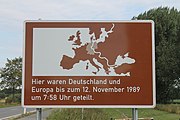 Gedenktafel an die Grenzöffnung