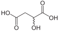 Deutsch: Struktur von Äpfelsäure English: Structure of Malic acid