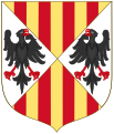 Arme di Aragona-Sicilia inquartato in decusse con aquile affrontate