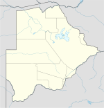 Central på en karta över Botswana