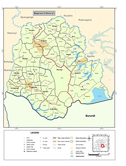 Kaart van Bugesera district