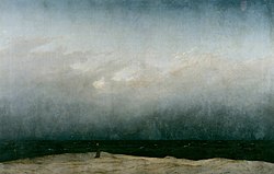 Monje a la orilla del mar (Der Mönch am Meer), 1808–1810, 110 x 171,5 cm, óleo sobre lienzo, Berlín, Palacio de Charlottenburg
