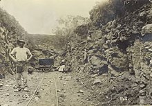Decauville-Bahn beim Bau der Madeira-Mamoré-Eisenbahn, 1907