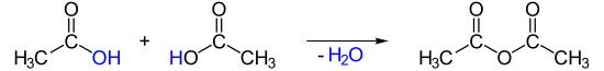 Dehydratisierung von Essigsäure zu Essigsäureanhydrid