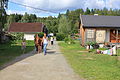 Stemningsbilde fra Hurdal økolandsby, beliggende på den gamle prestegården bak Hurdal kirke