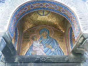 Madona s dieťaťom, mozaika v Panagia Kapnikarea