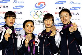 Korea London WomenTeam Fencing 25 (7730588706).jpg