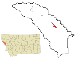 Location in Mineral County and the state of Montana