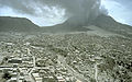 Plymouth City (former capital and major port of Montserrat) on 12 July 1997, after pyroclastic flows burned much of what was not covered in ash