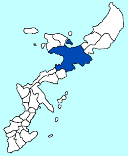 Vị trí của Nago ở Okinawa