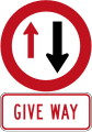 Give Way to Oncoming Vehicles (used at traffic bottleneck points)