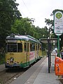 The tram 88 at Friedrichshagen station