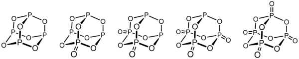 Các phosphor oxide: P4O6, P4O7, P4O8, P4O9, và P4O10.