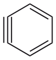 Deutsch: Struktur von 1,2-Didehydrobenzol English: Structure of 1,2-didehydrobenzene (benzyne)