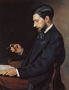 Portrait d'Edmond Maître[56] (1869), huile sur toile (84 × 65 cm), Washington, National Gallery of Art.