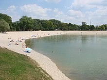 Badstranden vid sjön Bundek.