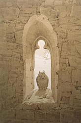 Owl in a Gothic Window 1836