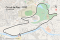 Illustration du Circuit de Pau-Ville en 1935.