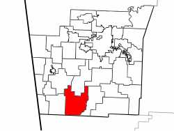 Location of Cove Creek Township in Washington County