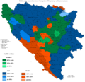 Serbs in Bosnia and Herzegovina (red) (2006 estimate)