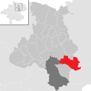 Lage der Gemeinde Engerwitzdorf im Bezirk Urfahr-Umgebung (anklickbare Karte)
