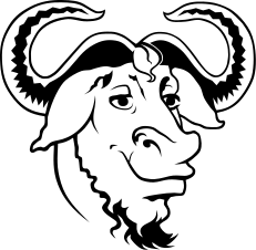 Logo du projet GNU, initiateur du mouvement du logiciel libre.