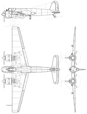 vue en plan de l’avion