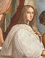 Hypatia as imagined by Raphael. Detail from The School of Athens (1509-1510)