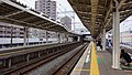 The up end of the platforms in September 2016