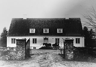 Norra Mellby prästgård 1929, från infarten