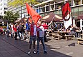 Feyenoord-supporters tijdens de rust van de kampioenwedstrijd