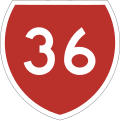 State Highway 36 marker