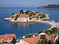 A view of Sveti Stefan, Citakan:MNE