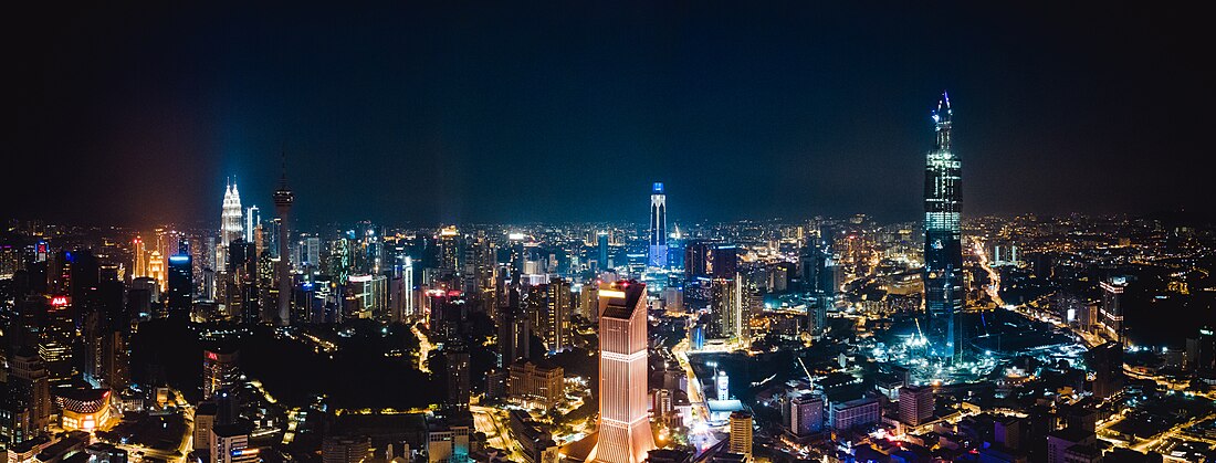 Panorama view of Kuala Lumpur in 2020