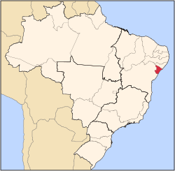 Location o State o Sergipe in Brazil