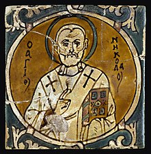 Byzantská keramická ikona svätého Mikuláša z 10. storočia