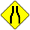 Carriageway way narrows