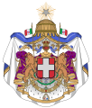 Primera versión del escudo del Reino de Italia