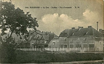 Pavillons de la cité-jardin à la même période.