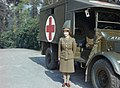Elizabeth in w:Auxiliary Territorial Service uniform, April 1945